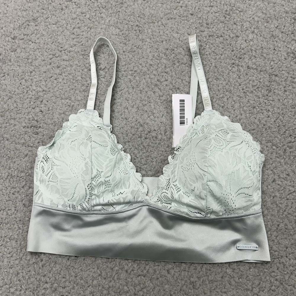 Danskin Bra Medium Longline Bralette Bra Silky Satin